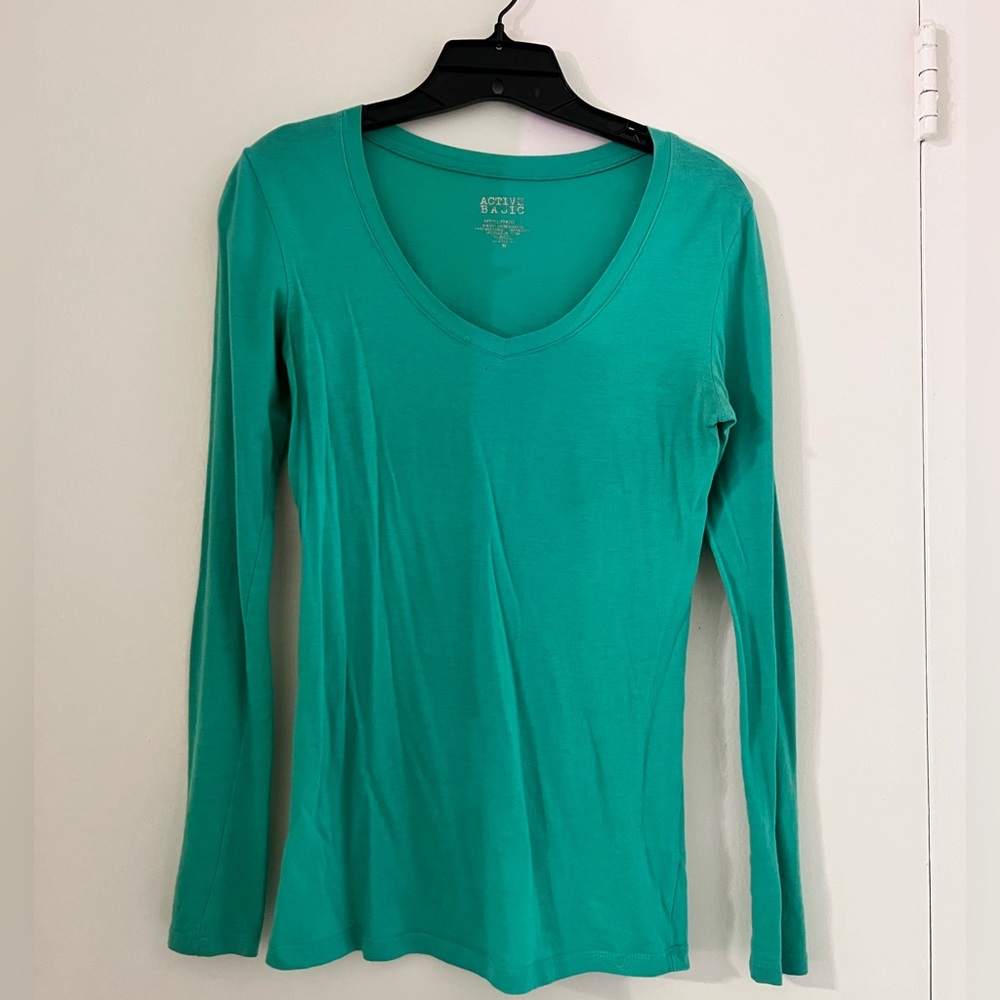 Blue, long sleeve shirt